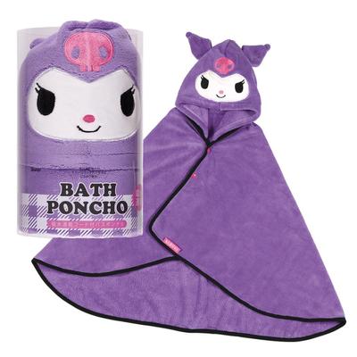 Su Emici Hızlı Kuruyan Kapüşonlu Banyo Pançosu Kuromi Sanrio Yükseklik 108 x Genişlik 92cm BPO1-A
