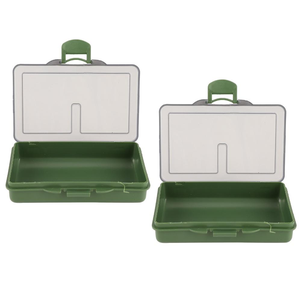 2PCS Multiple Grids Bait Storage Case PP Fishing Tackle Box Hook Bait Gadget  Flying Fishing