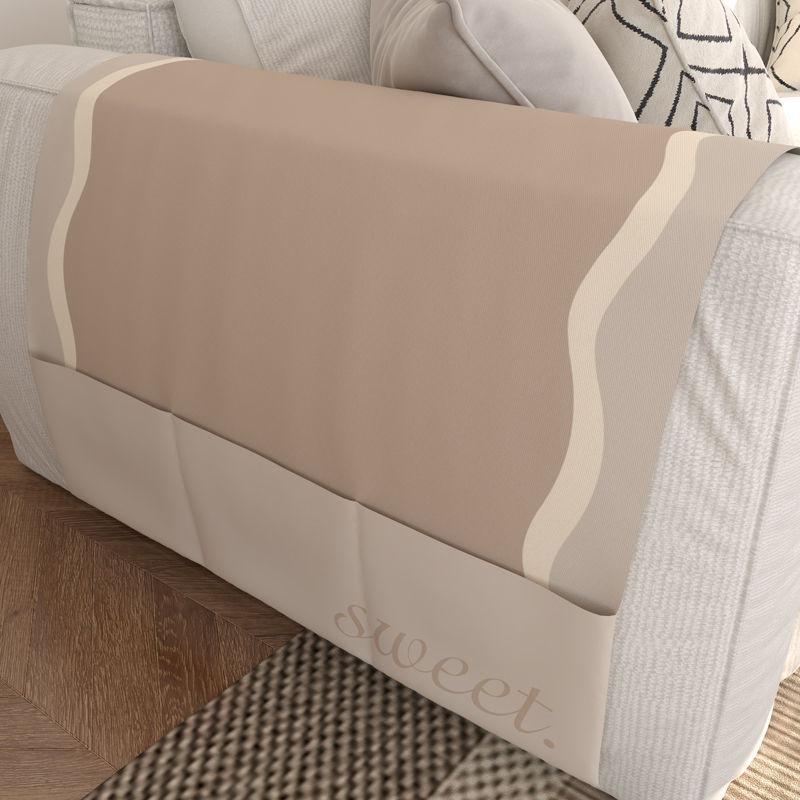 

1pcs Printed Sofa Armrest Cover Cloth Dustproof and Anti Slip Storage Handkerchief Multiple Patterns and Washable Sofa Covers 40x110CM(2 pockets)