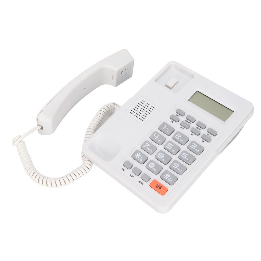 KXT8204CID Telephone Home Office Hotel Telephone Support Semihands Free Battery Free(White )