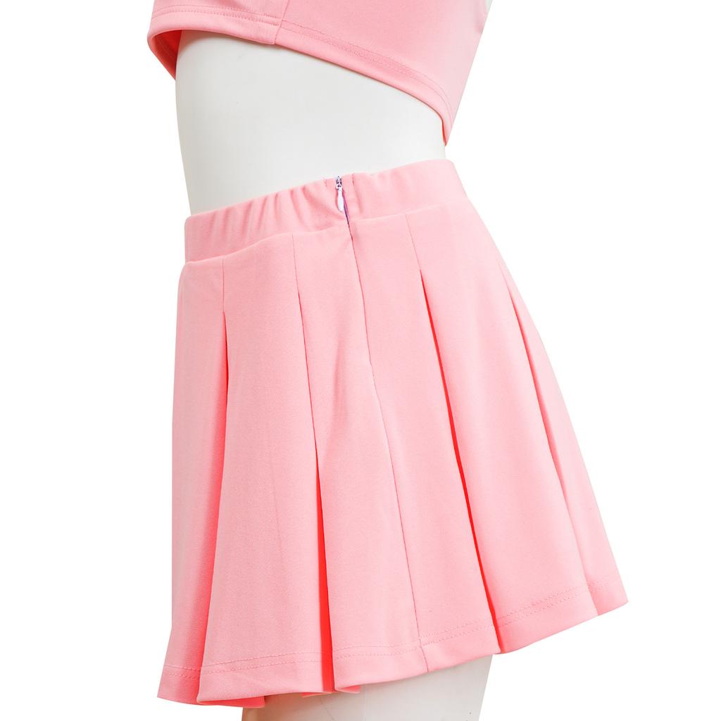 Death Note Misa Amane Rosa Cheerleader Rock Cosplay Kostüm Set, Herzmuster Anime Genaues Outfit, Halloween Convention