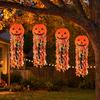 Pumpkin Paper Lanterns, Front Door Hanging Decor for Home Party Festival, Reusable Halloween Party Supplies Props