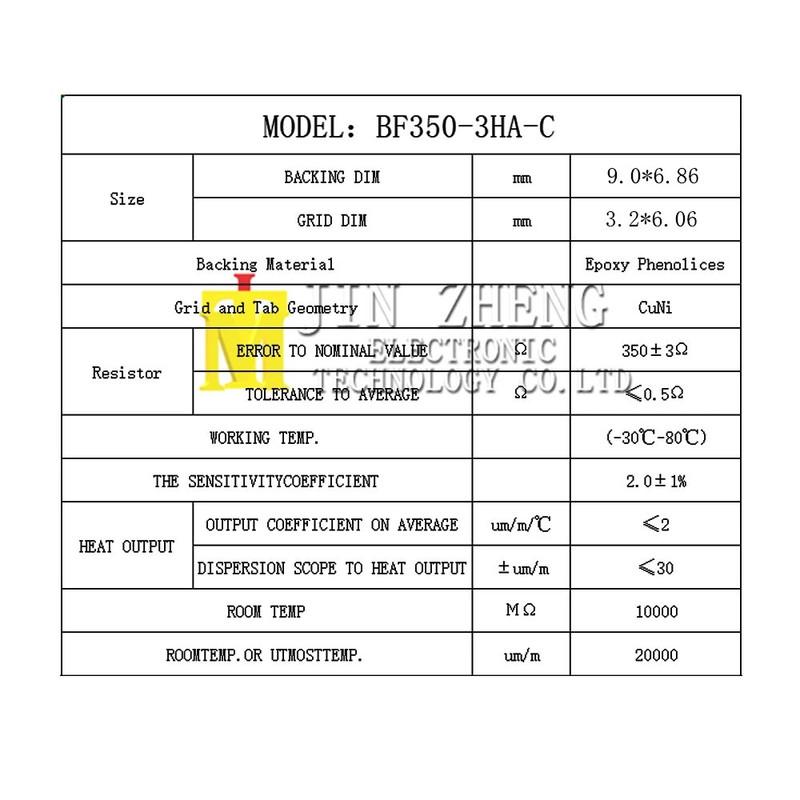 1PCS high-precision half bridge strain gage BF350-3HA-C 350 ohm / shear stress torque strain gauge