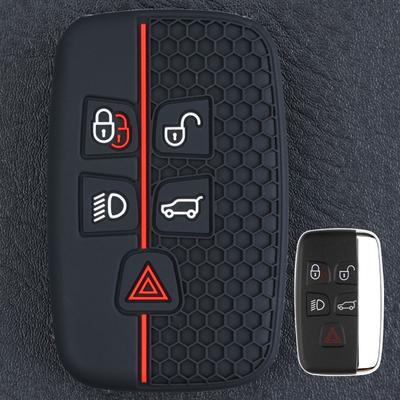 Silikon 5 Taste Auto Schlüssel Abdeckung Fall Halter Schutz Für Land Rover Discovery 4 Freelander 2 Range Rover Evoque 2018 2017 2016