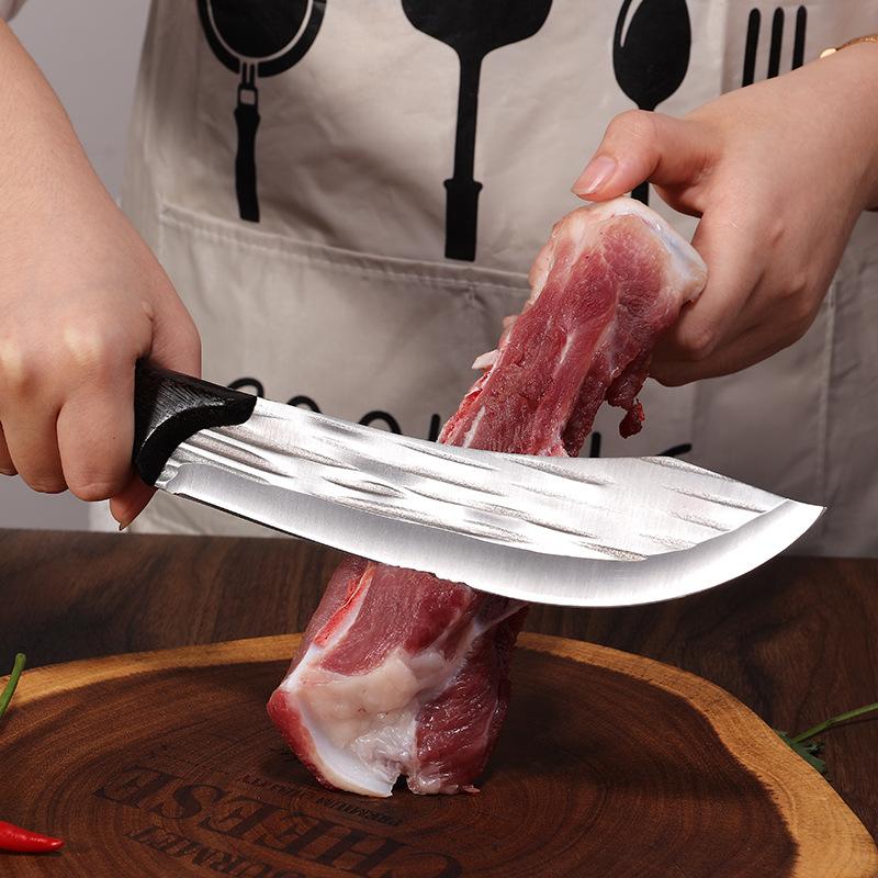 Boning Knife Chef Slice Fruit Cleaver Meat Kitchen Knives Hand Forged Blade Wood Handle Barbecue Cooking Steak Knife With Sheath