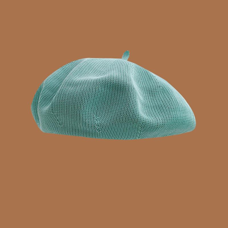 Wzcx  New Korean Version Hollow Solid Color Breathable Beret Casual Tide Summer Adjustable Women'S Hat Adult Cap