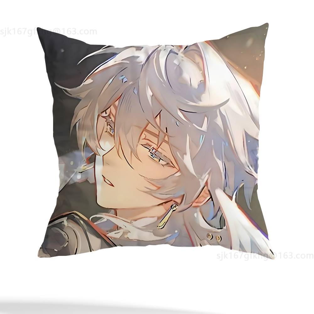 Sunday Honkai Star Rail Pillow Case Anti-dustmite Pillowcase Invisible Zipper Silky Short Plush Sofa Cushion Cover