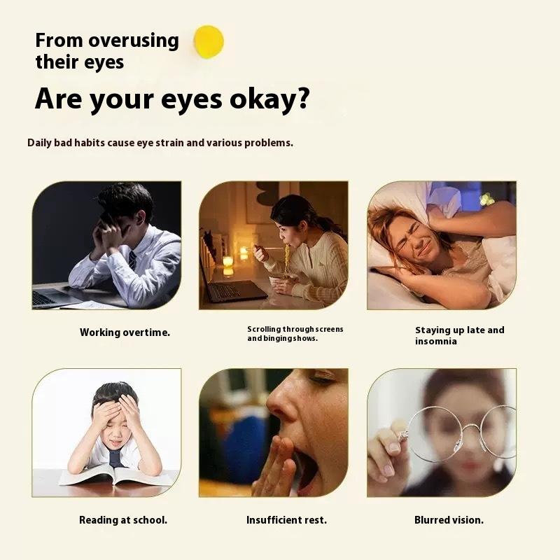 Herbal Cooling Eye Patches for Eye Fatigue - Soothe & Relax Acupoints Around Eyes