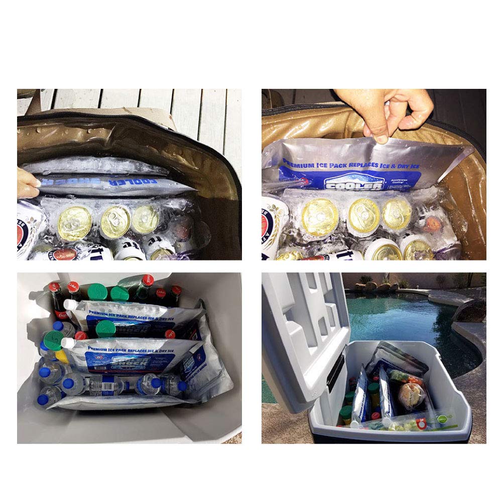 Cooler Shock Ice Set of Medium Keeps Temperature at Packs, 4, Size, Reusable, -7.8°C (7CSMSET)