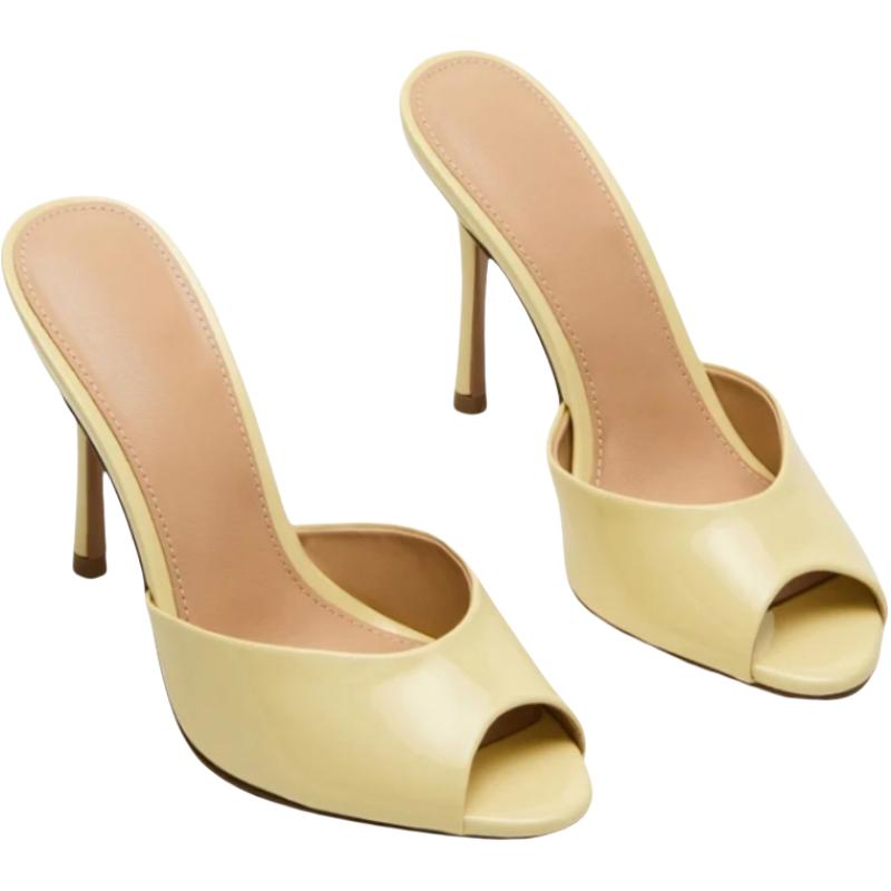 Sexy Mules Shoes Women Slippers 2025 Summer Slides Female Elegant High Heels White Black Red Sandals Large Size Party Shoe Brand