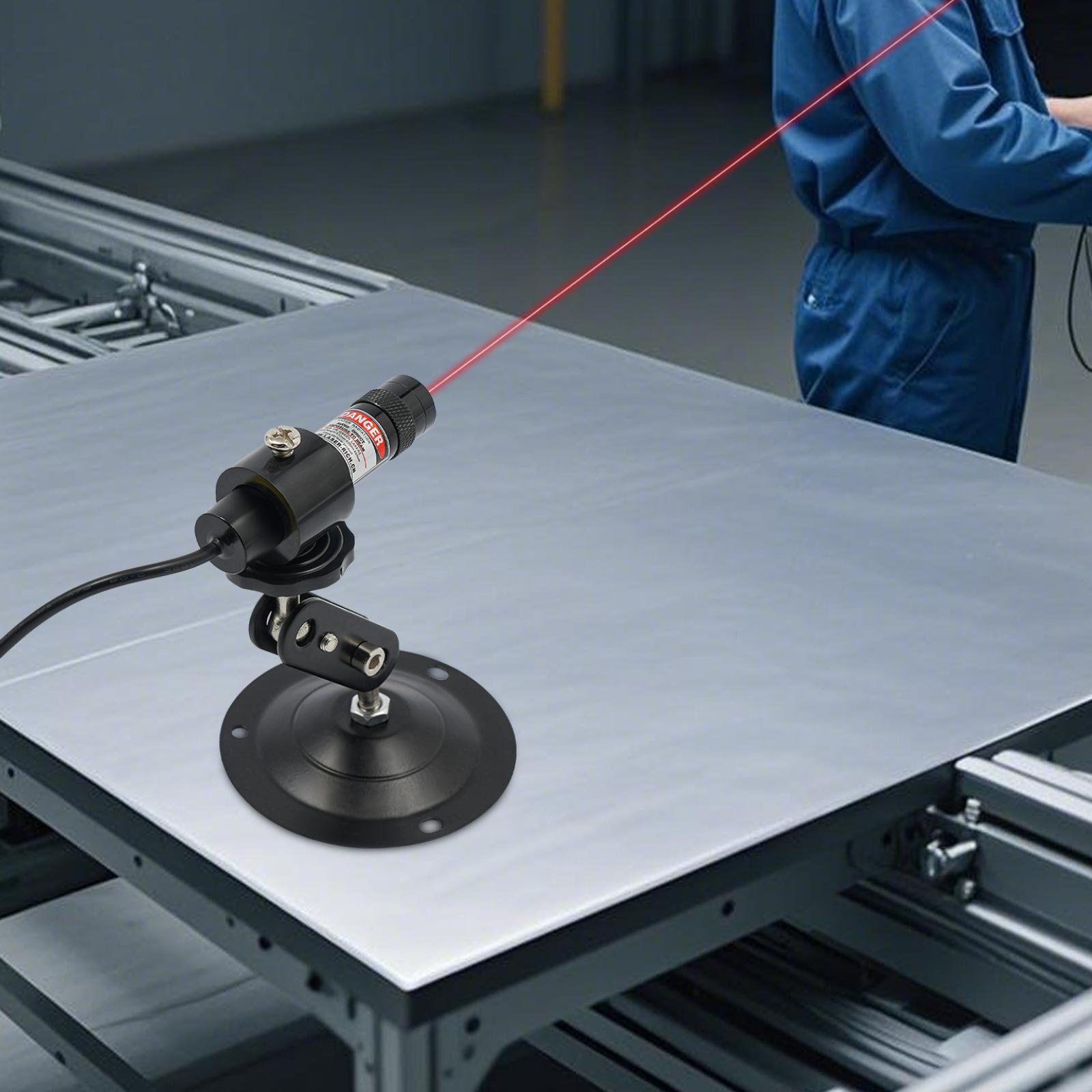 

5V 650nm Red Line Laser Module Plastic Generator, Black Linear Alignment Locator Freestanding,Working 5-6h for Wood Cutting чорний