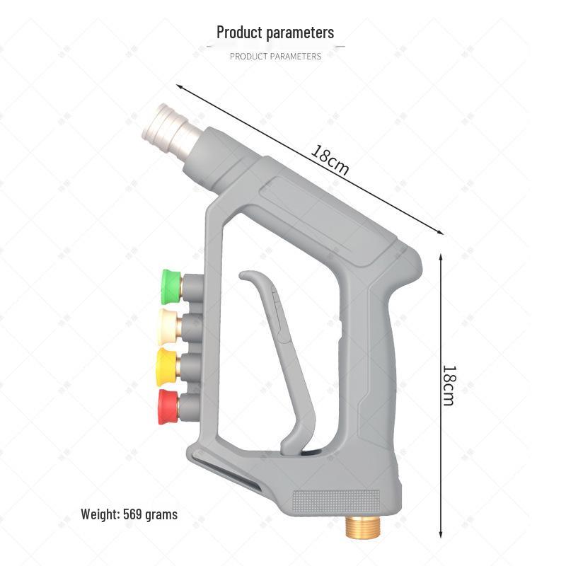 High-Pressure Car Wash Water Gun with Ceramic All-Copper Valve Nozzle