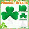 St Patrick Day Tree Topper Green Plush Lucky Clover Metal Decoration For Holiday Party