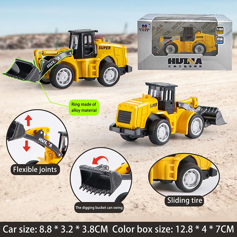 Alloy Engineering Car Model Excavator Dumper Dump Truck Loader Bulldozer Tractor Collection Toys For Kids Gifts