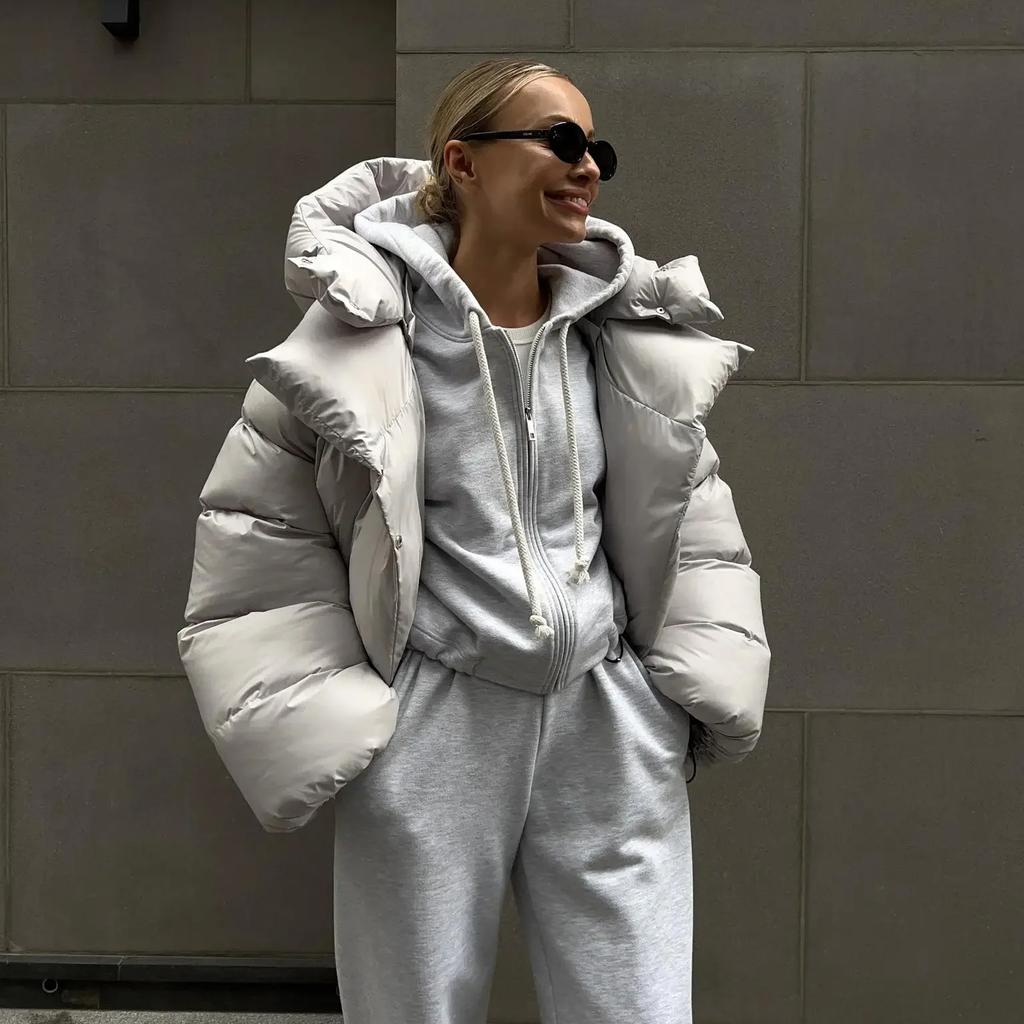 Winter Warm Cotton Puffer Jackets Women's Loose Parkas Coat Vintage Bread Jacket Outwear Office Ladies Quilted Jacket
