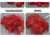 10-Piece Burgundy Floral Décor Set: Red-Toned Artificial Flowers, Mat, Aisle Runner, Wedding Decoration