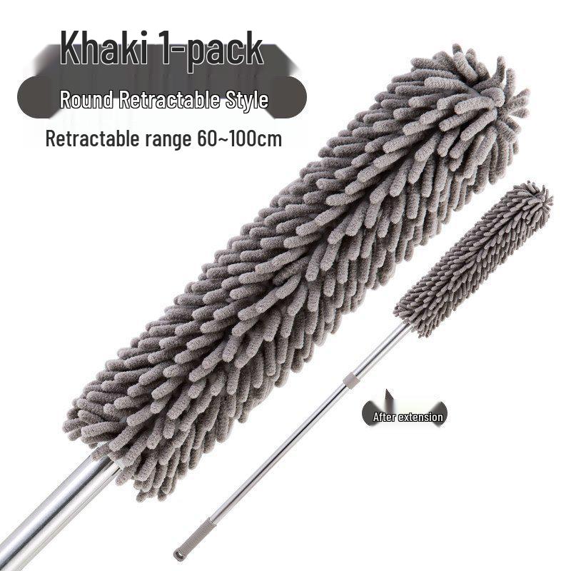 Retractable Chicken Feather Duster for Household Dusting and Ceiling Cleaning