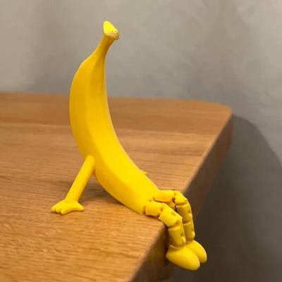 3D-gedruckte Fruchtfigurine mit beweglichen Beinen, Gelenken Banane Birne Gurke