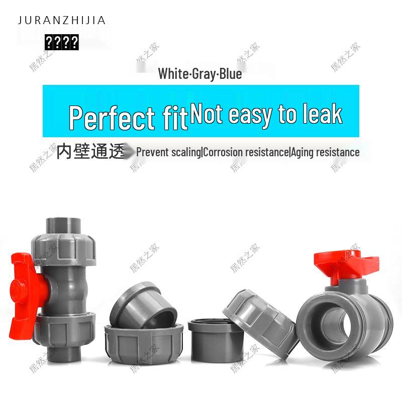 PVC Double Union Ball Valve, Sizes: 20-90mm, Plastic Switch