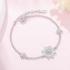 New 925 Silver Personality Star Chart Bracelet Chain Link Women Bracelet Jewelry Party Trendy Anniversary Gift