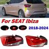 Car Exterior Accessories Rear Tail Light Warning Brake Light For SEAT Ibiza 2018-2026 Signal Lamp Taillight Housing Without Bulb