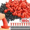 180 Stück Universelle Pilzförmige Schlauchlose Reifenreparatur-Einsätze Buchsen Stopfen Rot Schwarz 7mm 8mm Reifenreparatur-Gummi für Auto
