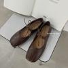 Retro Pleated Round Head Mary Jane Shoes Bow Ballet Shoes Women's Korean Version Versatile Comfortable Versatile Soft Sole Single Shoes