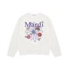 Bluza damska Mardi: Koreańska Trendy Marka, Nadruk z Stokrotkami, Nowy Styl 2024, Okrągły Dekolt.