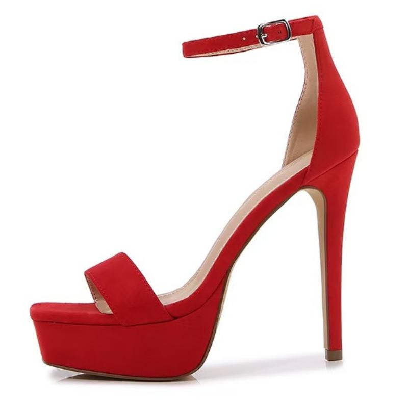 Fashion Gladiator Buckle Strap Women Sandals Thin Heels Club Party Patent Leather Women Pumps Classics Pole Dancing Shoes Size 36-41