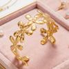 Bracelet Ouvert Ajustable Luxe Floral Européen