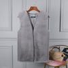 Europe, America, autumn and winter new fur fur vest women's medium and long vest imitation rabbit fur vest thin coat