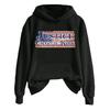 Ladies Fashion Casual Long Sleeve Printed Round Neck Hoodie Pullover Top