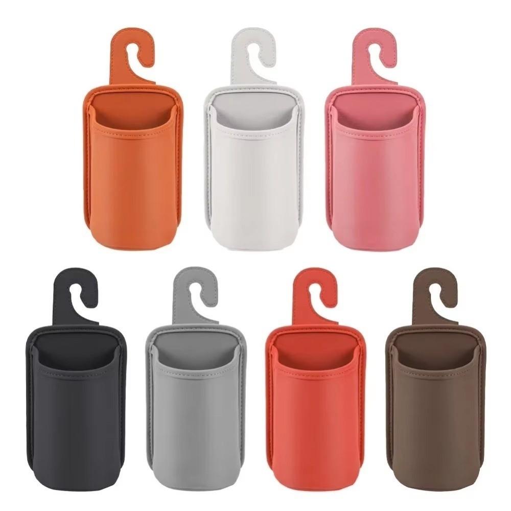 With Hook Hanging Drink Holder PU Leather Backseat Organizer Seat Back Storage Rack  Auto Interior