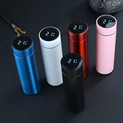 500ml Edelstahl Thermos Flasche mit Digital Temperatur Display LED Intelligente Temperatur Messung Tasse Vakuum Glaskolben