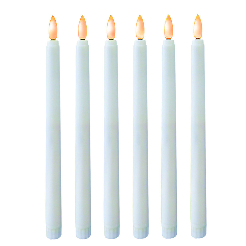 

6pcs Flameless Flashing Candles Lights, LED Taper Candle LightsThanksgiving Table Christmas Home Decor (no batteries included)