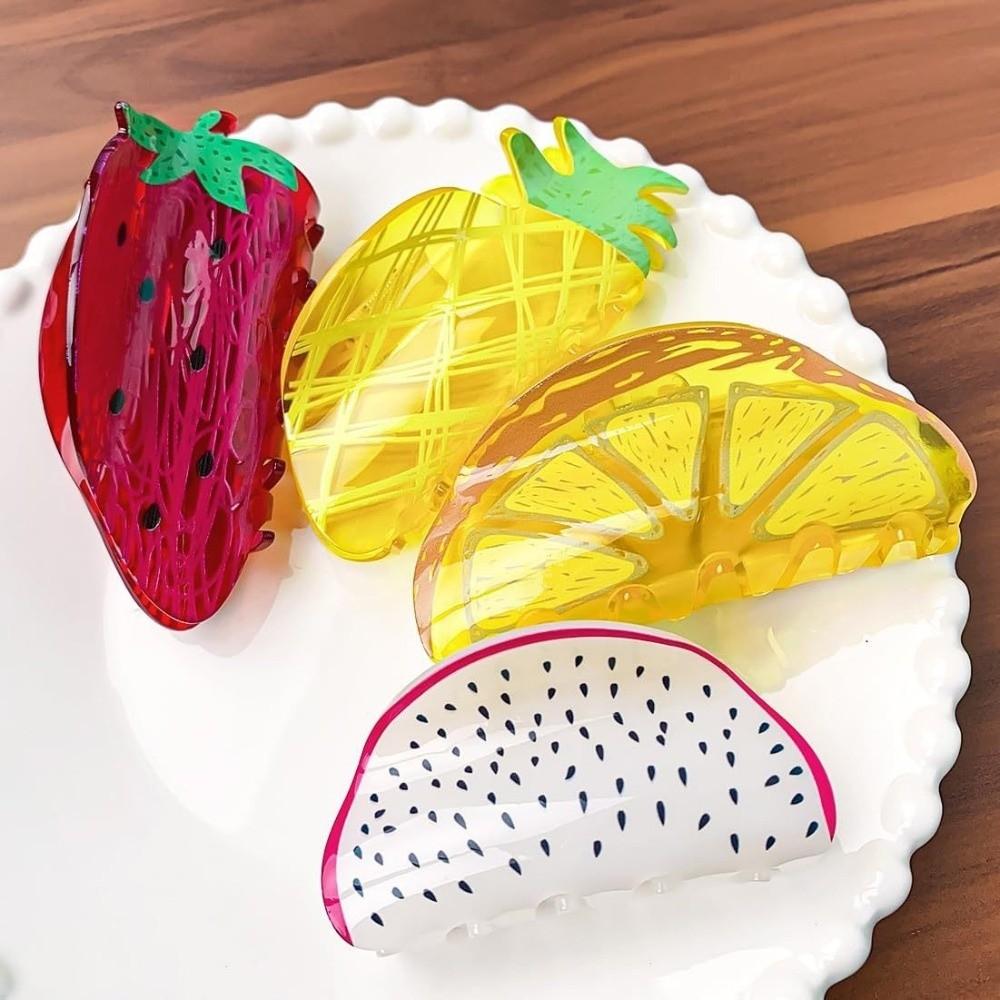 Large Size Hair Claw Strong Hold Shark Hair Clip Cute Fruit Hair Clip Hair Accessories