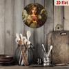 Valentine's Day Angel Metal Wall Art, Glowing Heart Wings Aluminum Sign