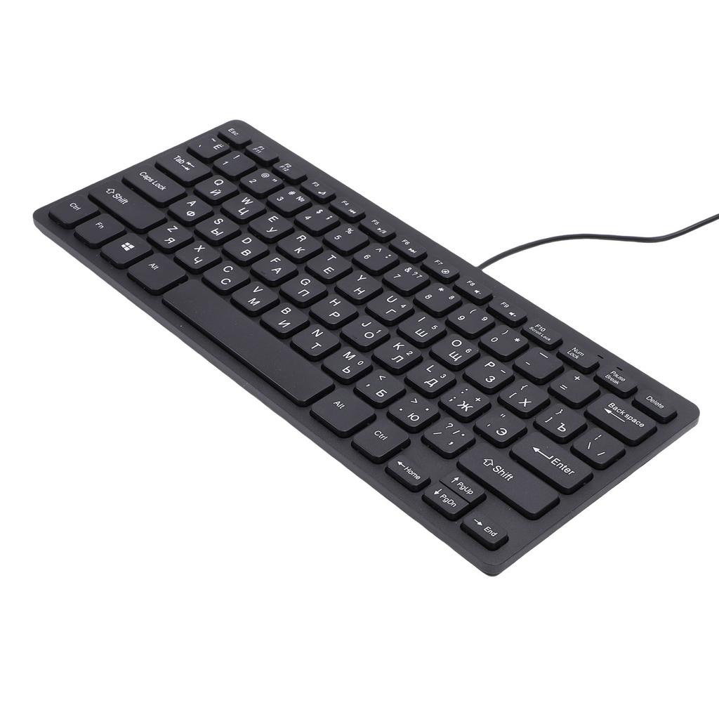 Russian Keyboard USB 78 Keys Plug and Play Proof Small Wired Keyboard for PC Computer