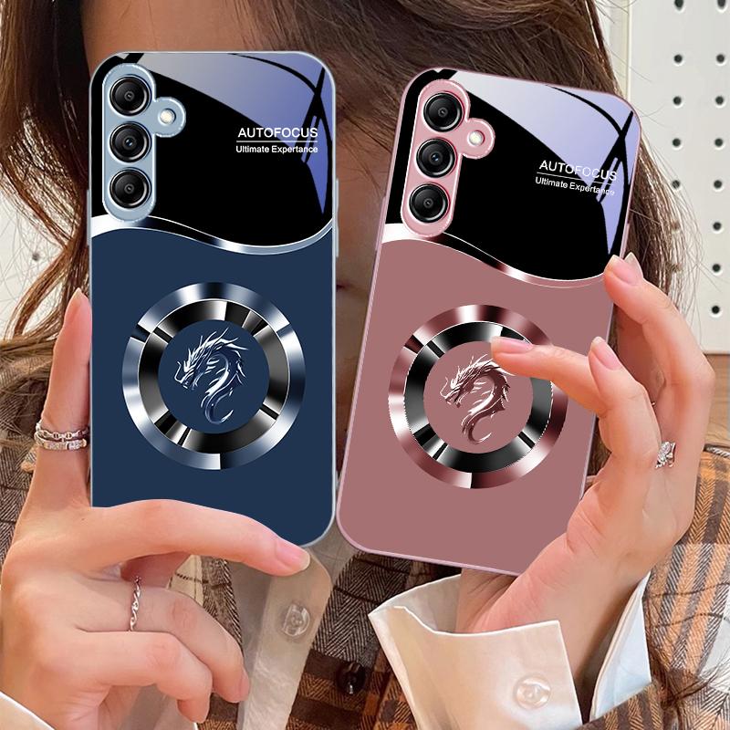Circle New Dragon Head For Samsung A 73 72 71 A70 56 55 54 A53 52 A51 A50 42 A35 A34 33 32 31 26 25 24 23 22 30 glass phone case
