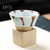 100ML Crude Pottery Funnel Coffee Cup with Base Heat-resistant Handmade Japanese Style Latte Cappuccino Tea Espresso Tapered Mug Birthday Gift
