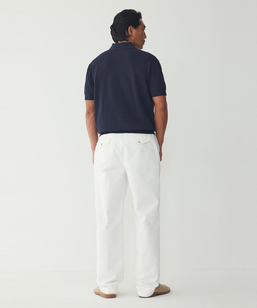 MAN ON THE BOON Textured Short Polo_Navy 4716113025