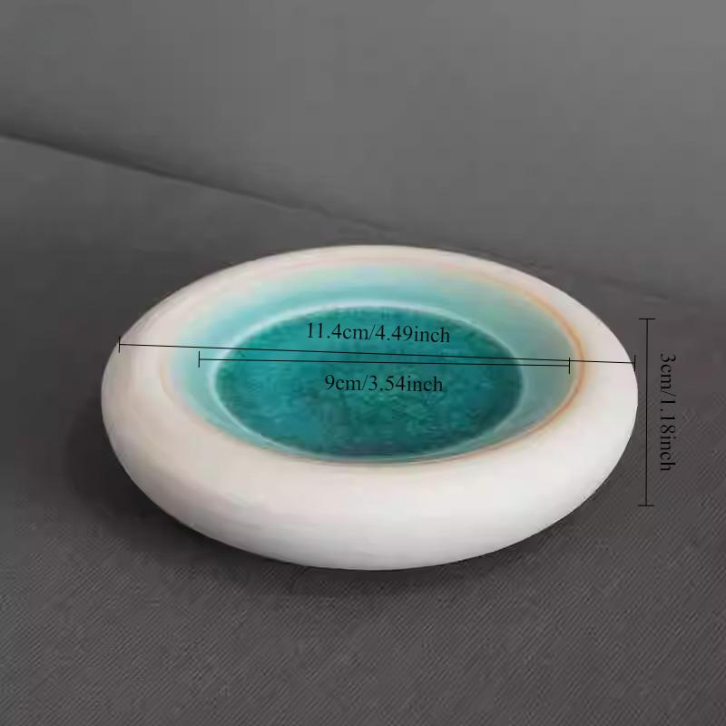 BRCeramics Molecular Gastronomy Tableware Appetizer Plate Sashimi Plate Restaurant Circular Insulation Ceramic Dessert PlatesEY