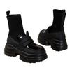 High-value Thick-soled Socks Boots Women's Autumn New Round Head High-heeled Elastic Boots Small Short Boots Fashion Single Boots