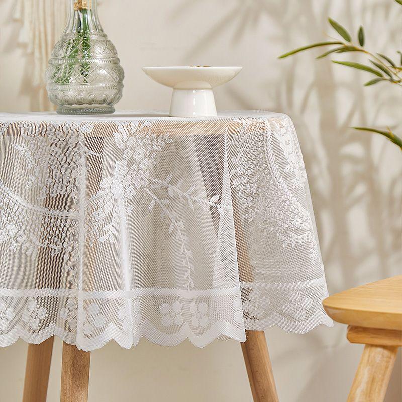 New Square Table Round Table Hollowed Out French Lace Round Mirror Flower Living Room Bedroom Study Dining Table