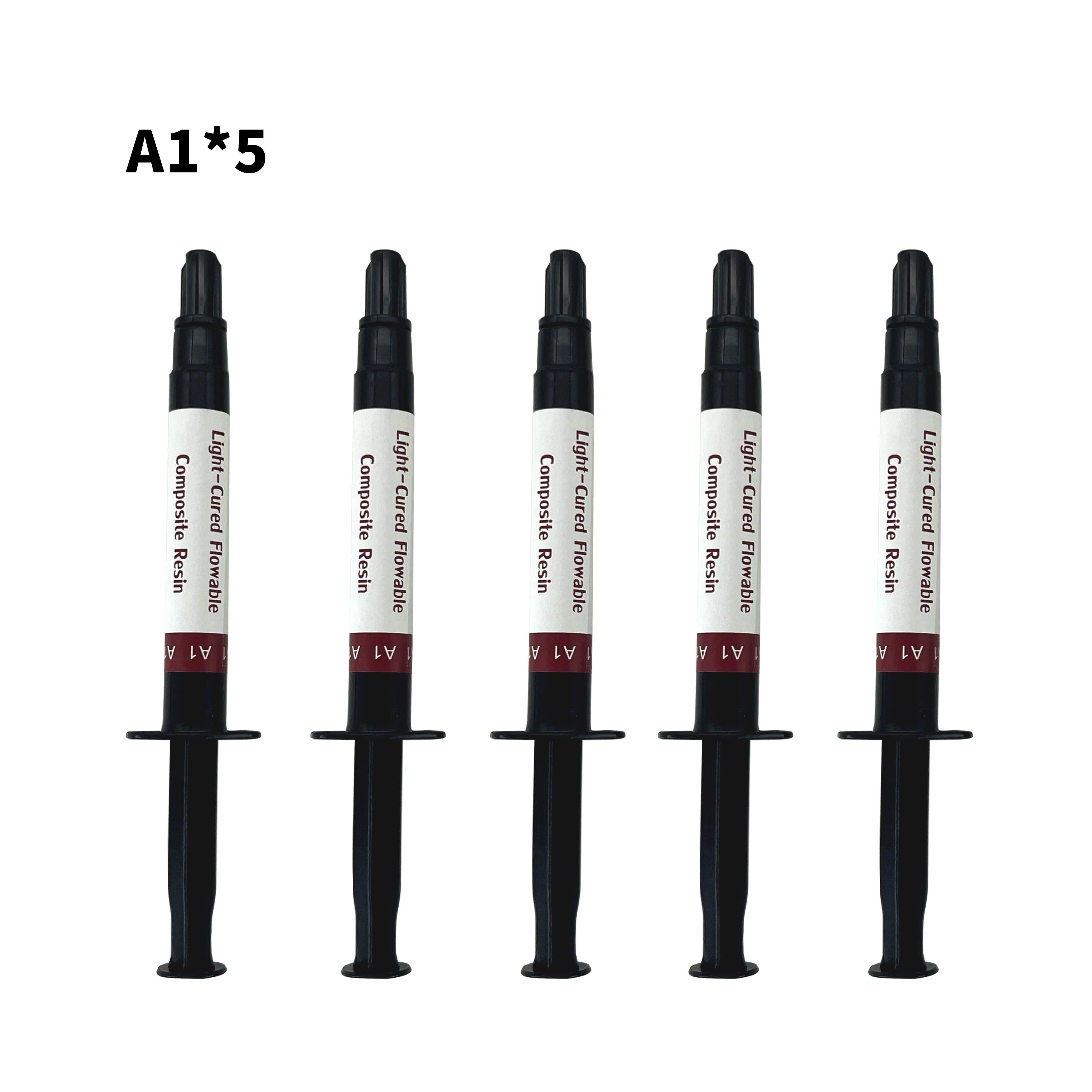 

Стоматологический материал JINGT, обогащенный текучей наногибридной светоотверждаемой текучей композитной смолой #A1 #A2 #A3 2,5 г*5 A1