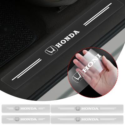 Protetor de Soleira de Carro 4 Peças Emblema Decorativo Transparente Adesivo 3D Para Civic Varadero Xl1000 Xadv 750 Forza Shadow Vt600 Acessórios Automotivos
