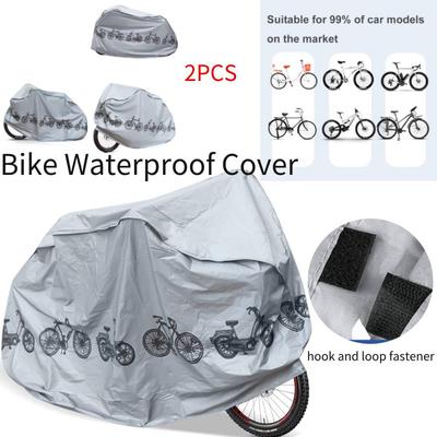 2 Stück Fahrrad-Regenabdeckung Motorradabdeckung PEVA Sonnenschutz Wasserdichte Abdeckung Geeignet für die meisten Modelle auf dem Markt