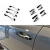 For Nissan Kicks 2024 2025 2026 ABS CarbonFiber Silver Car Door Handle Bowl Pull Cover Door Bowl Sticker Exterior Accessories