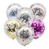 12" Transparent Sequin Balloon with Confetti - Colored Balloon for Christmas Party Decor