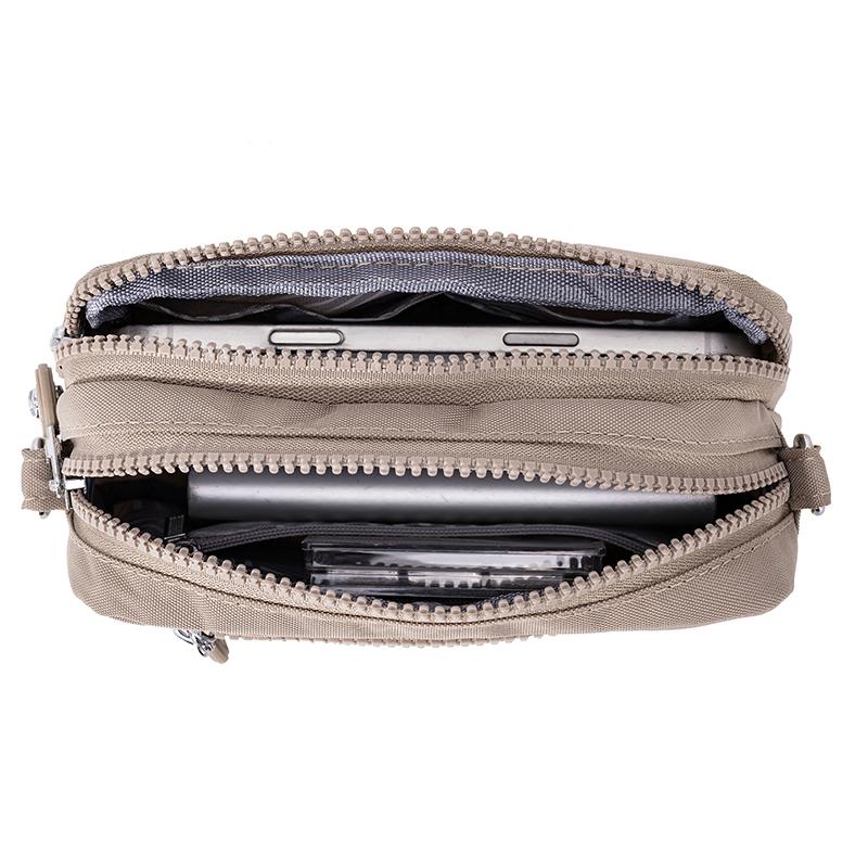 Waterproof Nylon Shoulder Bag Women's Multi-compartment Coin Purse
